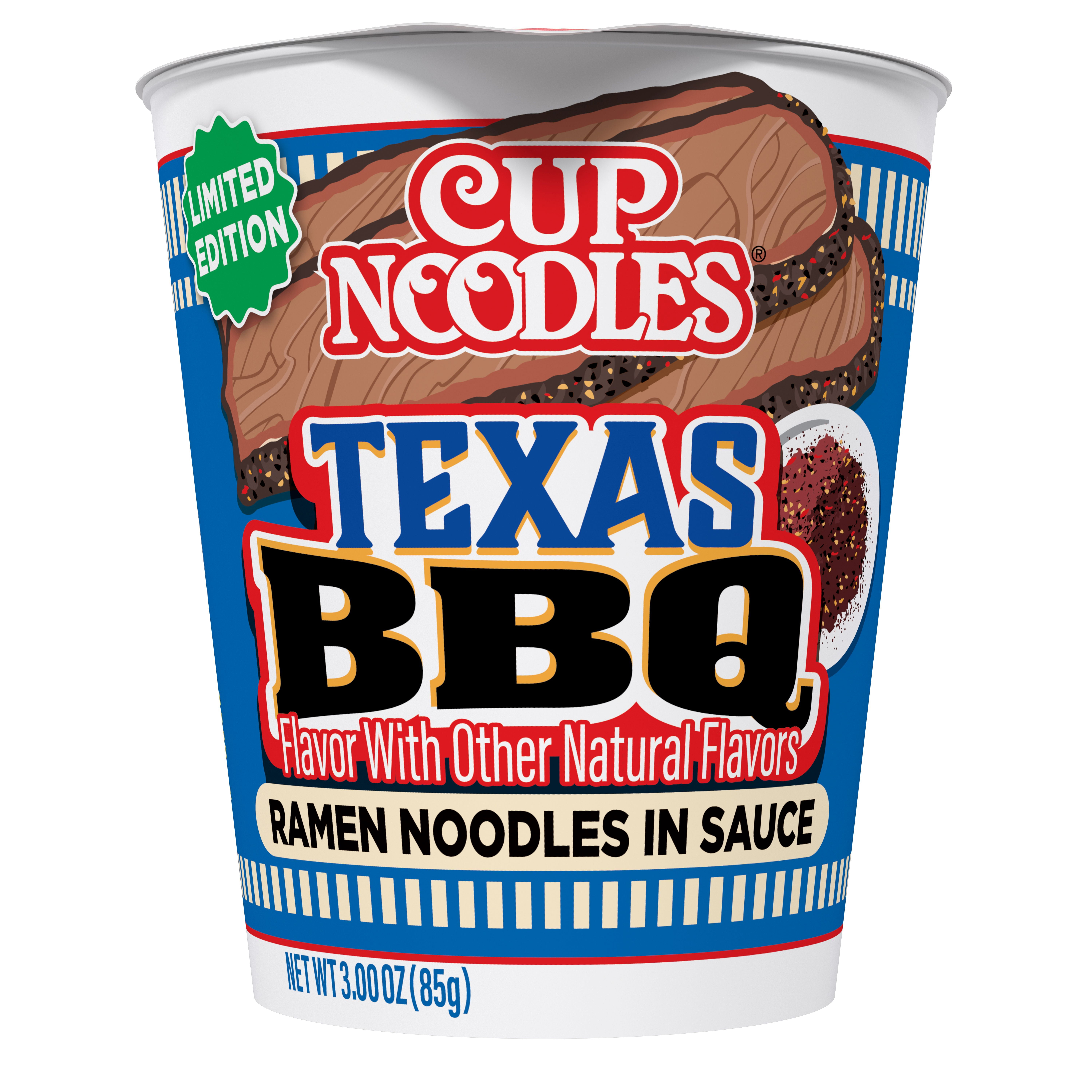Nissin Cup Noodles Texas BBQ, 3.0 oz Cup, Limited Edition