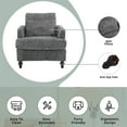 thumbnail image 4 of Homefun Mid Century Chenille Accent Chair Reading Armchair Pillow Wood Legs Living Room Bedroom Apartment, 4 of 6