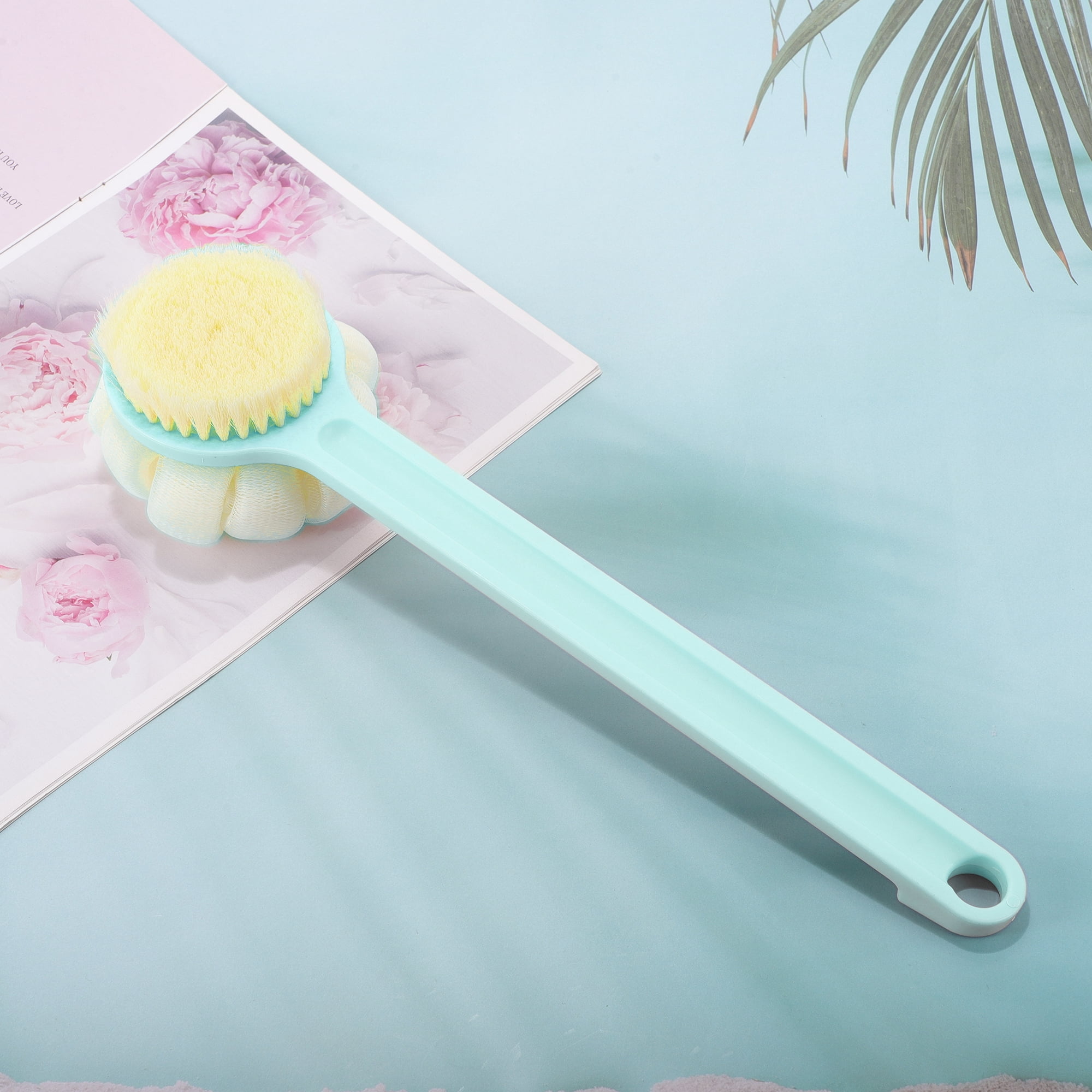 Unique Bargains Bath Brush Body Scrubber 14.17"x3.94" 1 Pc Blue