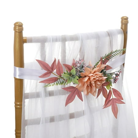 

Okwish Wedding Chair Flowers Sashes Decor Yarn Tulle Roll Crystal Organza Party Dinner Banquet Sheer Fabric For Birthday