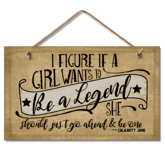 Highland Home® Hanging Wood Sign, 9 1/2" x 5 3/4" x 1/2", If A Girl
