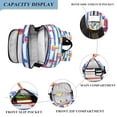 thumbnail image 3 of FORMRS Unisex School Backpack 17" Student Travel Bag with Laptop Compartment, Blue Hand Drawn Sailboats, 3 of 7