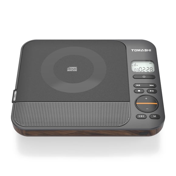 Reproductor de CD portátil TOMASHI con bocinas, Bluetooth y pantalla LCD