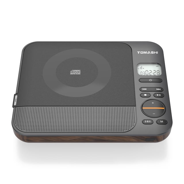 Reproductor de CD portátil TOMASHI con bocinas, Bluetooth y pantalla LCD