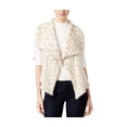 thumbnail image 1 of Kensie Womens Draped Chunky Fashion Vest, Beige, Large, 1 of 1
