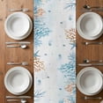 thumbnail image 6 of Turtle Table Runner - 70 Inch Long, Kitchen Dining Table Runner Dresser Scarves, Blue Coastal Starfish Ocean Coral Nautical Farmhouse Decor for Coffee Tables Wedding Party Banquet, 6 of 8