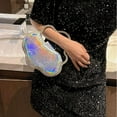 thumbnail image 6 of Women Cloud Shape Rhinestone Clutch,Cute Mini Diamond Purse Bag Evening Handbag for Wedding Party Women, 6 of 7