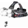 thumbnail image 1 of Linterna Frontal Recargable - 12000lm Alta Potencia Ultra USB Recargable 5 LED Linterna Frontal 4 Modos de Iluminación para Acampar Caza Pesca Escalada Senderismo [Clase Energética A+] (Baterías No I JAMW Sencillez, 1 of 5