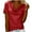 Red Tops, variant on Htigea Cowl Neck T-Shirts for Women Summer Short Sleeve Tops Dressy Business Office Work Blouse Shirt Red S