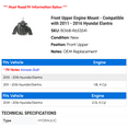 thumbnail image 2 of Front Upper Engine Mount - Compatible with 2011 - 2016 Hyundai Elantra 2012 2013 2014 2015, 2 of 2
