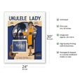 thumbnail image 2 of Ukulele Lady - Words by Gus Kahn Music by Richard A. Whiting - Vintage Hawaiian Sheet Music by Perrer c.1925 - Fine Art Rolled Canvas Print (Unframed) 20in x 26in, 2 of 4