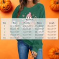 thumbnail image 3 of Womens Halloween Long Sleeve Crew Neck Sweatshirts, Fall Cute Ghost Pumpkin Print Casual Tops ,Women's Long Sleeve Sweater Holiday Family Matching Blouse, 3 of 7