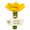 Yellow, variant on Rongyun Bee Flower-Shaped Ceramic Cups for Bee Drinking,Watering Station for Garden, Bee and Butterfly Outdoor Feeder(yellow)