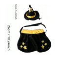 thumbnail image 2 of Pet Halloween Costumes Dogs Cats Halloween Witch Pet Costume Cape Hat Halloween Cloak Wizard Cats Cosplay Clothes Apparel for Small Dogs Cats Halloween Party Decorations, 2 of 6