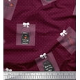 thumbnail image 1 of Soimoi Purple Cotton Voile Fabric Dot,Jar & My Heart Belong To You Text Print Fabric by Yard 42 Inch Wide, 1 of 1