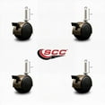 thumbnail image 2 of 2 Inch Antique Metal Hood Twin Caster Locking Nylon Wheel 3/8 Thread Stem Set 4, 2 of 2