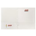 thumbnail image 4 of JAM Paper Glossy 3 Hole Punch Folders, White, 100/Pack, 4 of 4
