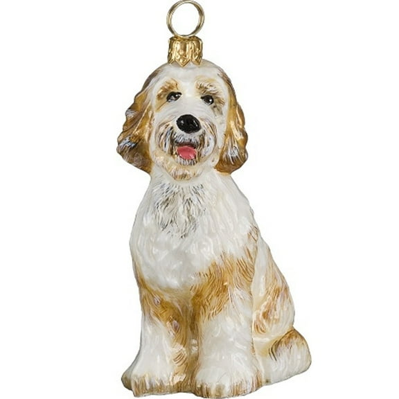 Goldendoodle Polish Blown Glass Christmas Ornament Dog Decoration Made in Poland