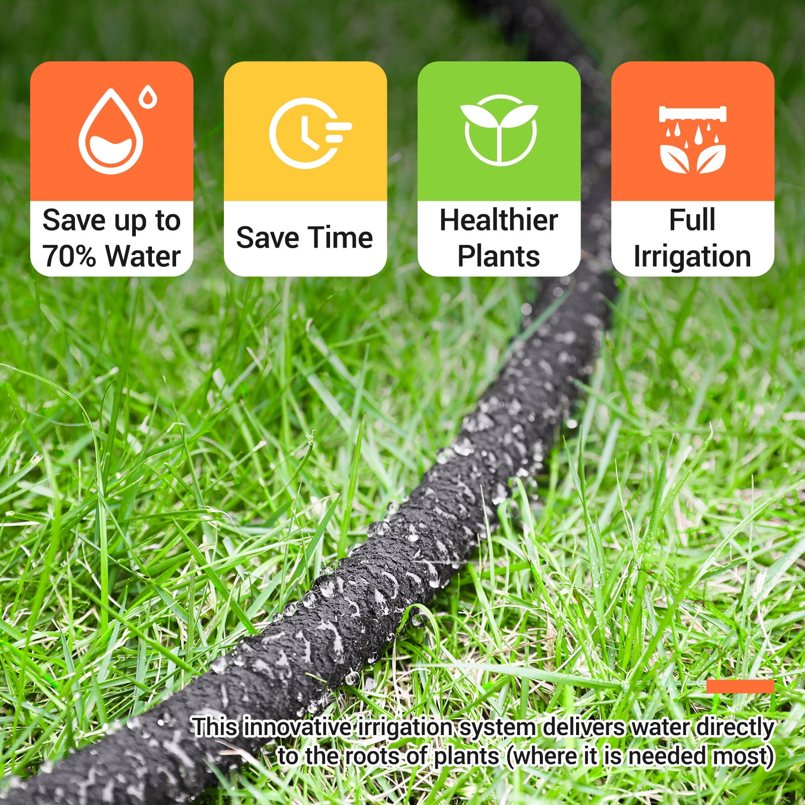 TLGREEN Soaker Hose 50 ft 1/2", Solid Brass Connectors, Heavy Duty Drip Hose to Save 70% Water, for Garden, Lawn and Yard