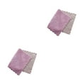 thumbnail image 1 of Redempat Microfiber Dishcloth Portable Solid Color Water Absorbent Breathable Kitchen Plate Dish Towel Cloth Accessories Purple Coffee 2Set, 1 of 6