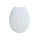 thumbnail image 1 of Toilet seat with easy close fall brake, stainless steel 'fix clip' fixing, White, Duroplastic, Bilbao, 35 x 43.5 cm, 1 of 5