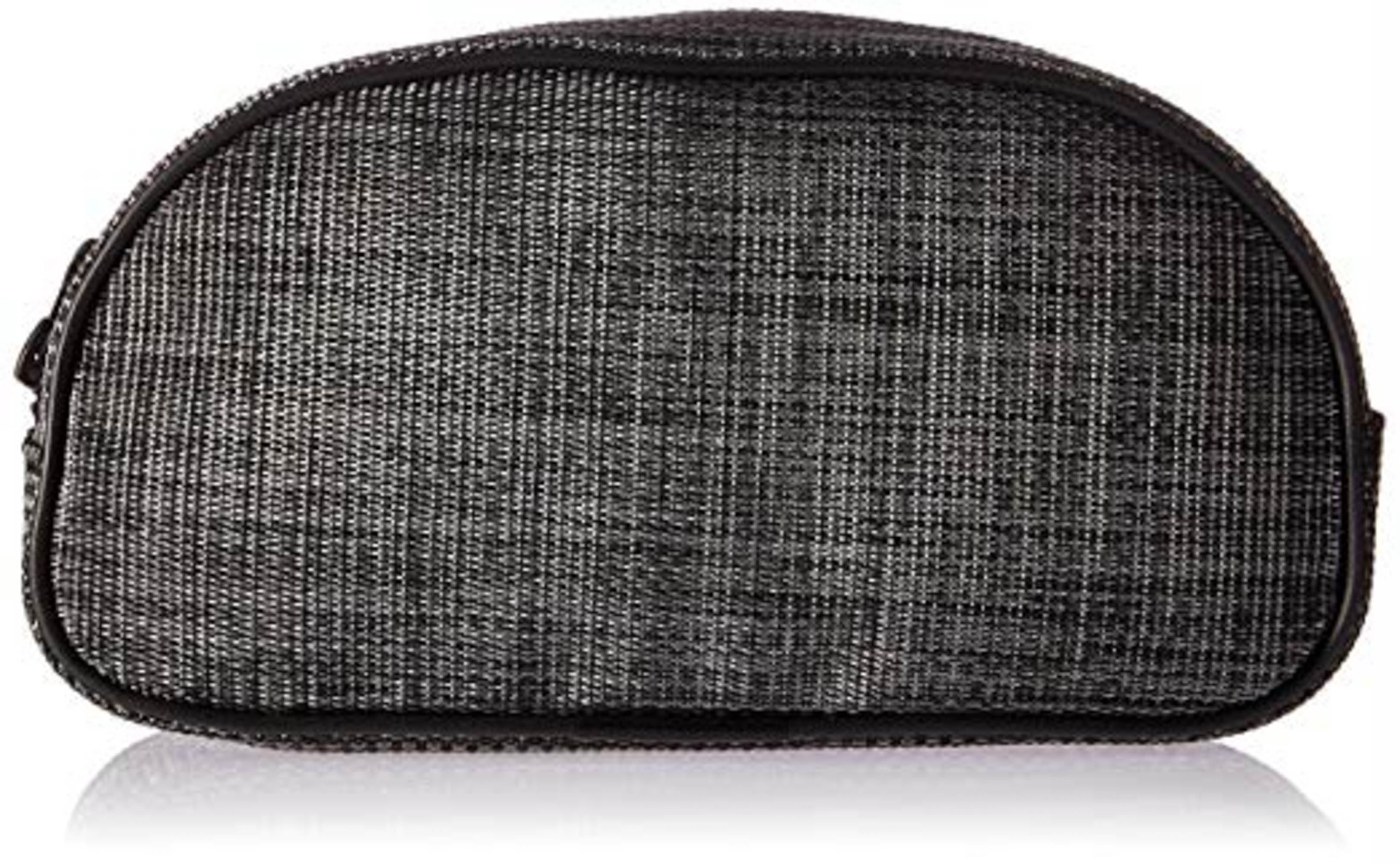 Design Imports CAMZ35323 Black Round Half Cosmetic Bag