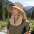 thumbnail image 2 of ibiyuan Solar Fan Hat for Men and Women Upf 50+ Wide Brim Sun Hat Solar Powered Fan Hat Fishing Hat with Neck Flap 2-In Hands-Free Hats Fans Sun Hats for Men Dual Solar Fans for Fishing Hiking, 2 of 5
