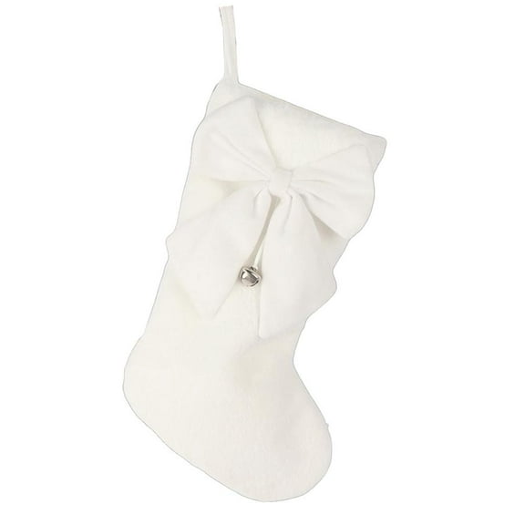 Christmas Bow Stockings for Decorations, Stocking with Bow Large Xmas Hanging Socks for Farmhouse Family Holiday Xmas Party Supplies