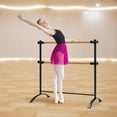 thumbnail image 4 of Gymax 4FT Portable Ballet Barre Freestanding Dance Bar Adjustable Height Kids Adults, 4 of 9
