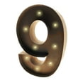 thumbnail image 1 of Rustic Vintage 11" Decorative LED Light Glow Letters - Number 9, 1 of 2