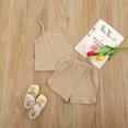 thumbnail image 2 of HIPYLO Clothing Set Girls Skirt Outfit Newborn Girl Outfits Top and Toddler Shorts Girls Size 10 Clothes Smocked Baby Girl Clothes, Beige 12-18 Months, 2 of 5