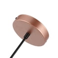 thumbnail image 4 of Lighting IRONCLAD Contemporary-Style 1 Light Matt Rose Gold Ceiling Mini Pendant 15" Wide, 4 of 5