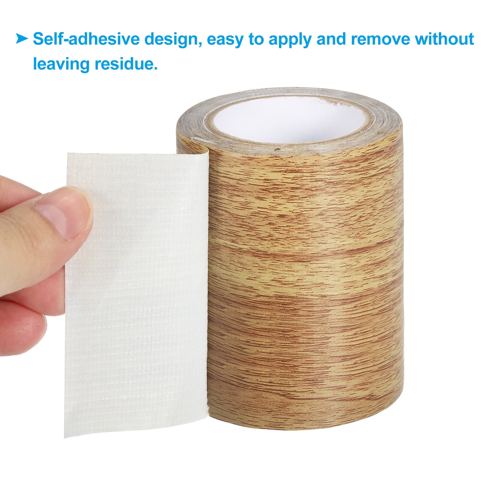 Unique Bargains Wood Grain Repair Tape Self Adhesive Realistic Patch Brown Oak