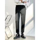 thumbnail image 5 of Pantalones de traje de talla grande para hombre, pantalones de verano rectos recortados de 9 pulgadas, tela elegante y con estilo, muchas reseñas coreanas de vestidos 2024, 5 of 5