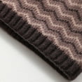 thumbnail image 6 of Brilliant Winter Hats and Gloves for Men Men's Stripe Winter Woolen Hat Set Color Blocked Knitted Hat Scarf Glove Brown, 6 of 8