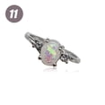 thumbnail image 2 of Female Silver Ring Portable Zircon Rhinestone Rings Girlfriends Bridal Ornaments Jewellery Accessory Wedding Engagement Purple Size 11, 2 of 8