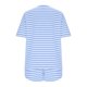 thumbnail image 5 of Conjunto de 2 Piezas para las Mujeres Verano Más Tamaño Rayas Pijamas Manga Corta Pantalones Cortos Lado Dividido Ropa de Dormir Trajes, 5 of 9