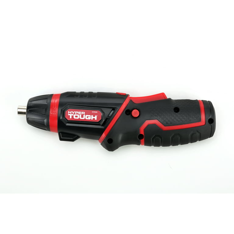 Hyper Tough 4V Max Lithium-Ion Cordless Rotating Power Screwdriver 1/4 inch  Size with Charger, Rotating Handle, LED Light, Magnetic Bit Holder & Bits