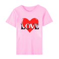 thumbnail image 6 of VKOYWKM Womens Valentine Shirts Romantic Heart Graphic Tees Holiday Valentines Day Tops Short Sleeve Crew Neck Loose Fit Party T-Shirt, 6 of 6