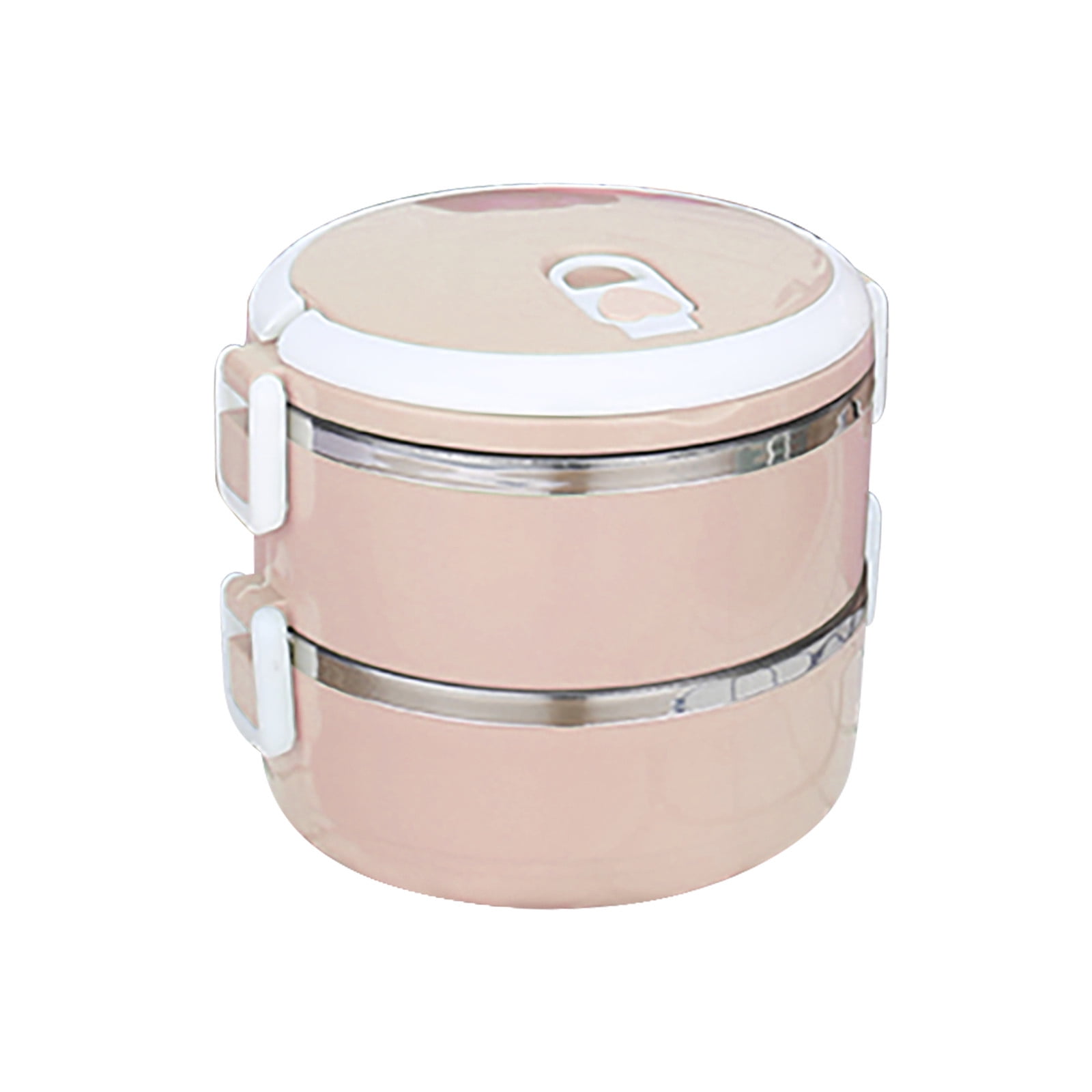 Acorn Street Machine-Washable Insulated Pink Lunch Box Comes With 2 Small  1.5 Cup Food Container and 1 Large 4 Cup Food Container 