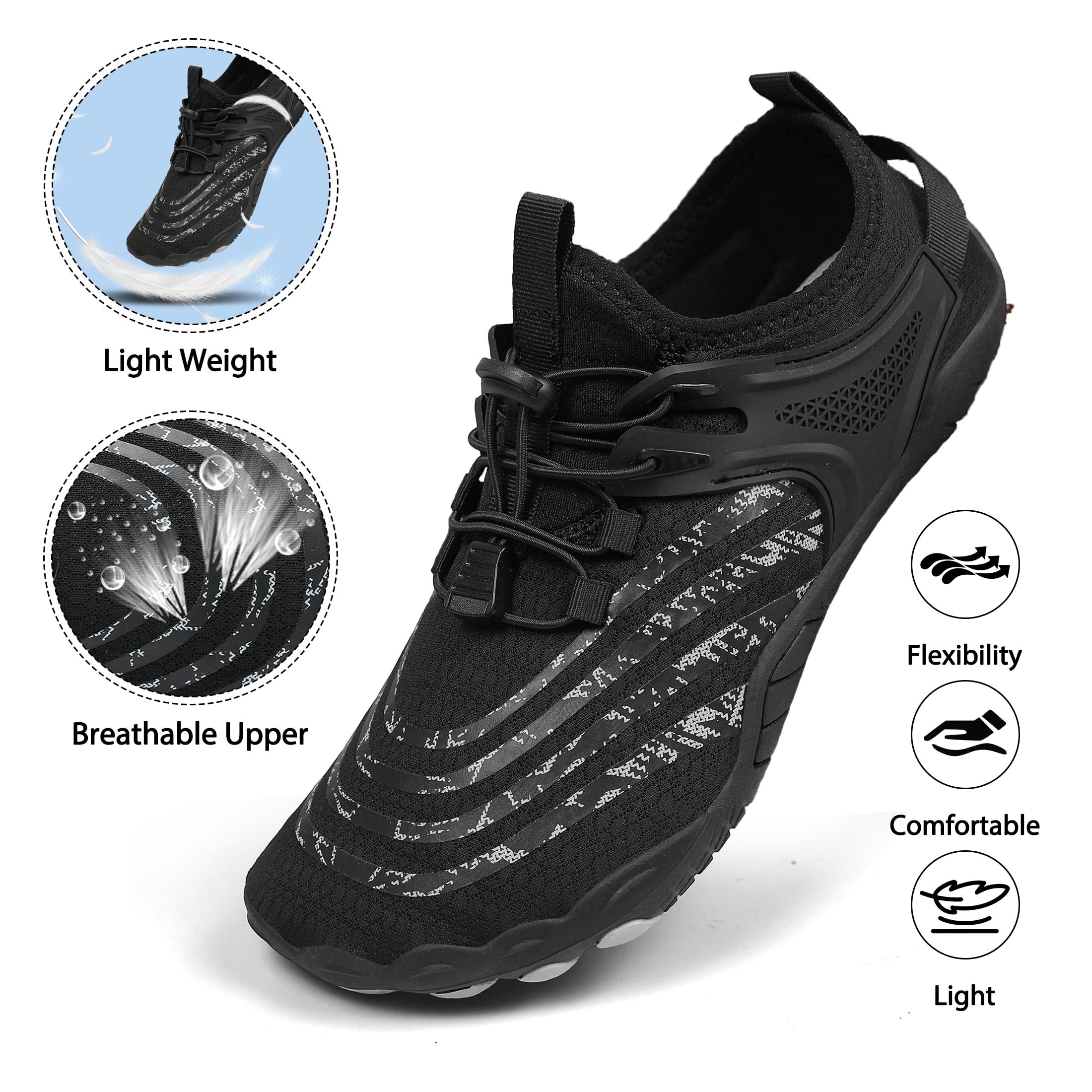 Water Shoes for Women Men Wide Toe Box Quick Dry Barefoot Sport Shoes Lightweight Non Slip Hiking Shoes for Swimming Beach Walking Surfing Yoga