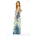 thumbnail image 2 of Riviera Sun Women's Tie Dye Maxi Dress – Boho Beach & Summer Spaghetti Strap Sundress (Navy / Cream, 2X), 2 of 2