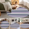 thumbnail image 5 of Round Rug 5Ft Washable Non-Slip, Purple Grey Striped Circle Area Rugs for Living Room Bedroom, Farmhouse Stripes Modern Abstract Art Indoor Floor Mats Carpet Runner for Home Decor Aesthetic, 5 of 8