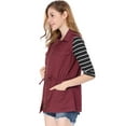 thumbnail image 4 of Chaleco Tipo Anorak Estilo Cargo Ligero Con Cordón Para Mujer Allegra K Borgoña XL, 4 of 6