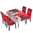 thumbnail image 2 of RKSTN Chemin de Table Housse de Chaise de Noël Nappe Imprimée Numérique Housse de Chaise Imperméable et Anti-Huile Nappe de Noël Housse de Chaise de Noël Housse de Table, 2 of 3