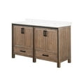 thumbnail image 5 of 60 In. W X 22 D Rustic Bath Vanity With Cultured Marble Top And Faucet - Soft Close, Scratch & Stain , Two Cabinets Drawers For Storage Space 60" Double Included Ample, 5 of 7