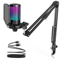 thumbnail image 1 of Micrófono de condensador USB para juegos FIFINE A6T con Boom Arm RGB, 1 of 8