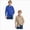 A08_Dark Blue & Khaki, variant on 7-8T Kids Boys Dress Shirts,2pcs Oxford Shirt with Pocket Button Up Long Sleeve Tops for School Party Wedding Kids Baisc Solid Shirts Black & White Boys Clothes