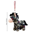 thumbnail image 2 of FastXmas Red Horse Plush Doll with Pattern Hanging Ornaments,Zodiac Horse Doll, Chinese New Year Decoration, Mascot Doll for Home Office Car Tree Spring Festival Hanging Decor–1PCS (5.9"), 2 of 2