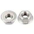 thumbnail image 2 of 5/16-18 Serrated Flange Hex Lock Nuts 304 Stainless Steel 15 Pcs, 2 of 5